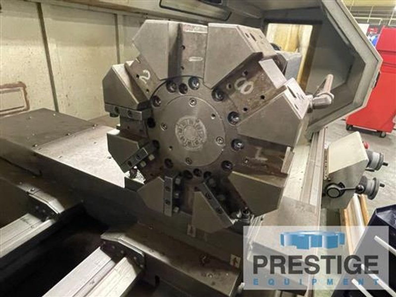 Romi M27 27" x 120", Fanuc 21i-TB, 16" 3-Jaw Chuck, 8-Sta. Turret, Tailstock, Steady Rests, 2009, #32643