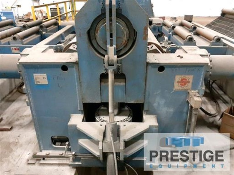 Sertom EMO 31-60, 2.75" x 10' , 3-Roll Variable Axis, 25.5" Top Roll, Siemens PLC Ctrl, Overhead Support, 2008 #32933