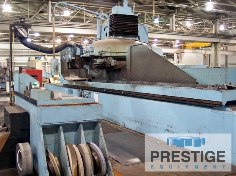 35" x 193" Thompson Nippei, 30 HP Grinding Head. 75 HP Auxiliary Head, Incremental Downfeed, Coolant, #32903