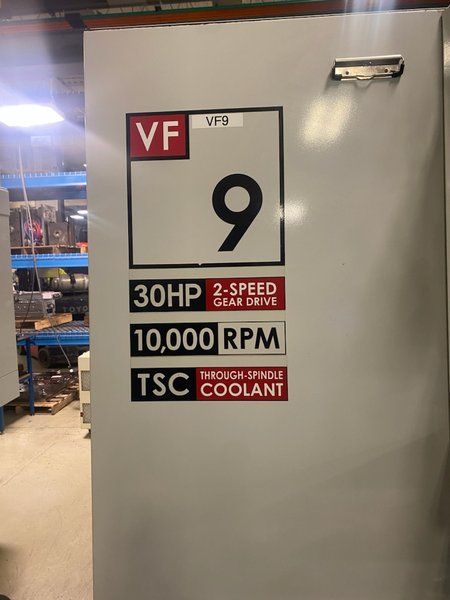 HAAS VF-9/40 VERTICAL MACHINING CENTER, NEW 2007, LOW HOURS, 10,000 RPM, TSC, RENISHAW TOOL PRESETTER