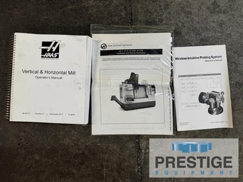 Haas VF-2SS, 30 Station Side Mount ATC, Renishaw Probe, Pre-Wired 4th Axis, Low Hours, Like New, 2018, #43584