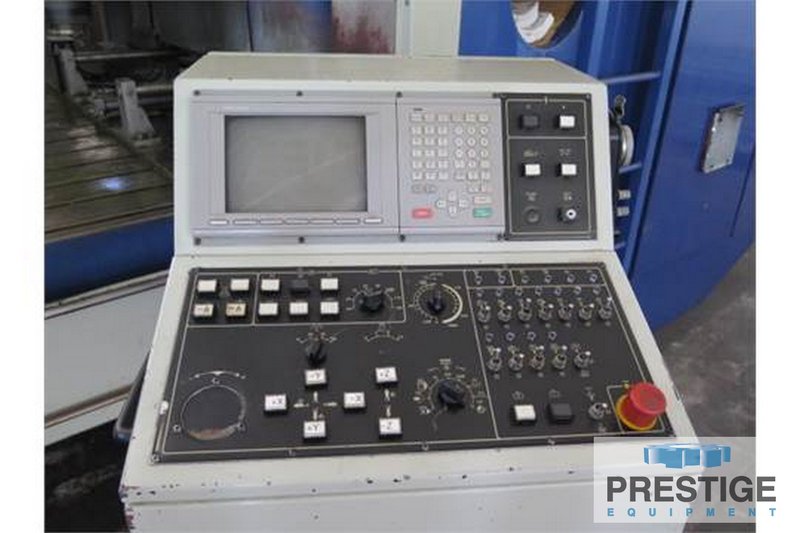 Mighty Viper B-4000GTDW Twin Spindle CNC Bridge Mill, X-160", Y-80", 108" B/C, Mitsubishi M530 CNC, (2) 20 ATC, #32536