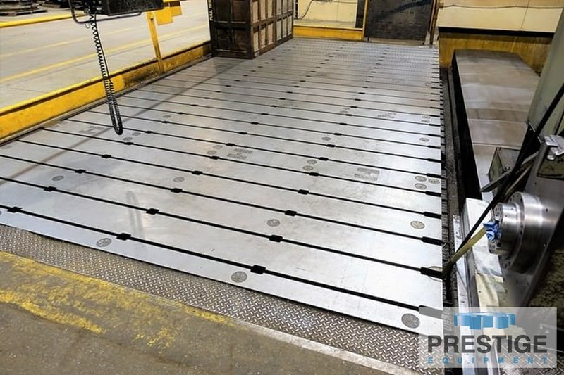 5.12" Toshiba BF-130A, X-295", Y-118", 180" x 156" T-Slotted Floor Plate, Fanuc 15-M CNC, 1997, #32262