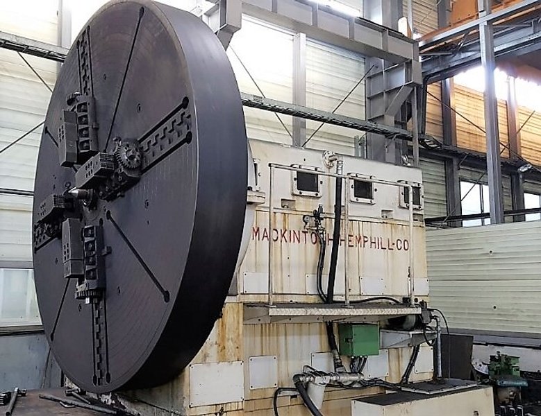 Mackintosh-Hemphill, 125" Swing, 629" C.C, 150 Ton Cap., 150 HP, Tailstock Fanuc 21i CNC, RetroFit 2012, #28706