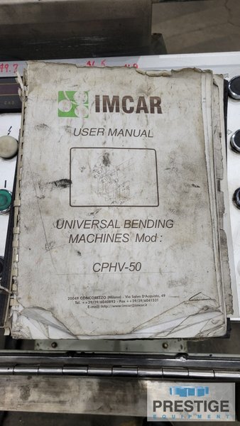 Imcar CPHV-100, 4" x 4" x 1/2", Pendant Ctrl, Hyd. Adjustment of Lower Rolls, Loaded with Tooling, #43976