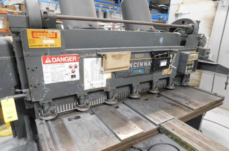 incinnati 1406-R 3/16 x 6' Mechanical Shear, Squaring Arm, Front Support Arm