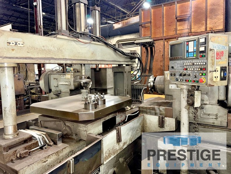 Hamai 6DS-A, 55" Between Spindles, 23.62" x 88.58" Tbl, 70 - 1200 RPM, X-55", Y/Z-15.74", Fanuc 0-Mate M CNC, #44053