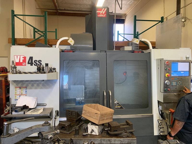 2015 HAAS VF-4SS w/HRT210 and Tooling Package only 386 Spindle Hours Vertical Machining Center