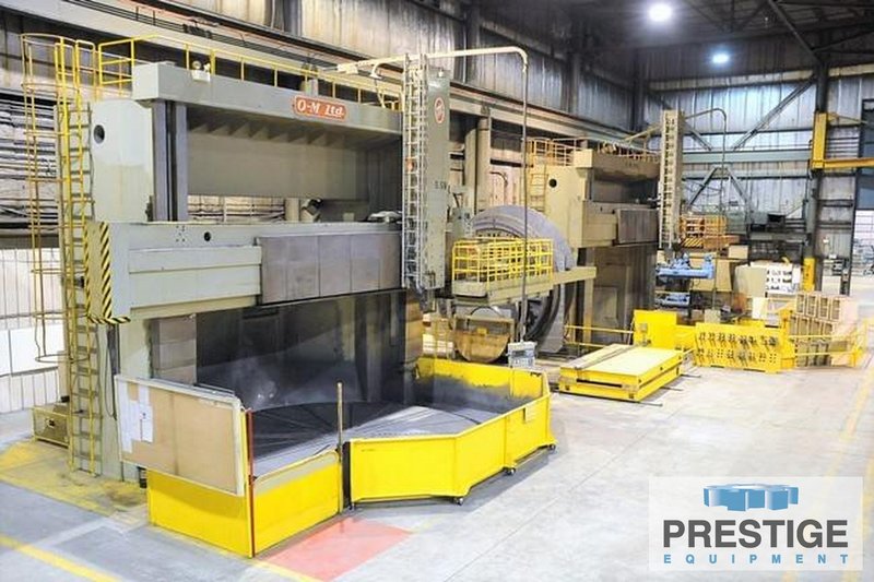 216" O-M Ltd. TMD 55/60N, 236" Max Dia., 145" U/R, 66T Tbl Cap., .3-45 RPM, Fanuc 18-TB Ctrl, 1995, #32264
