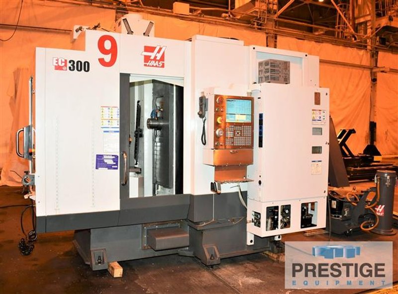 HAAS EC-300, (2) 11.8" Pallets, Full 4th Axis, X-20", Y-18", Z-14", 12000 RPM, 24-ATC, 300 PSI Coolant, 2013 #32370