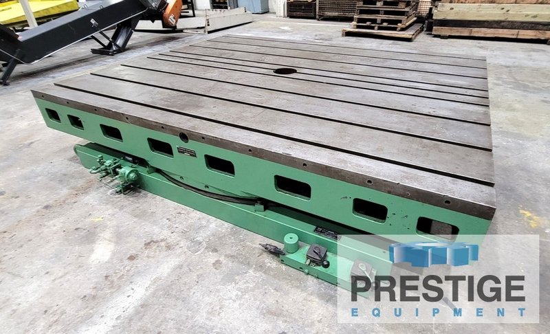 96" x 120" G&L Hydrostatic Table, 75,000 Lb. Capacity, 90 Deg. Pos., Power Clamping, #27645