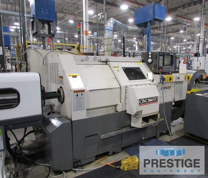 Cincinnati Avenger 250S, 23" Swing, 19" C.C, 4000 RPM, Sub Spindle, Bar Feed, Acramatic 850SX, #32335