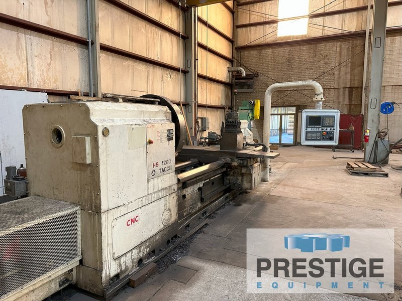 Tacchi HS 1200,  53" Swing x 157"/236" Centers, Fanuc Oi-TD, 40" 4-Jaw Chuck, Chip Convyeor, Rebuilt 2013, #32879