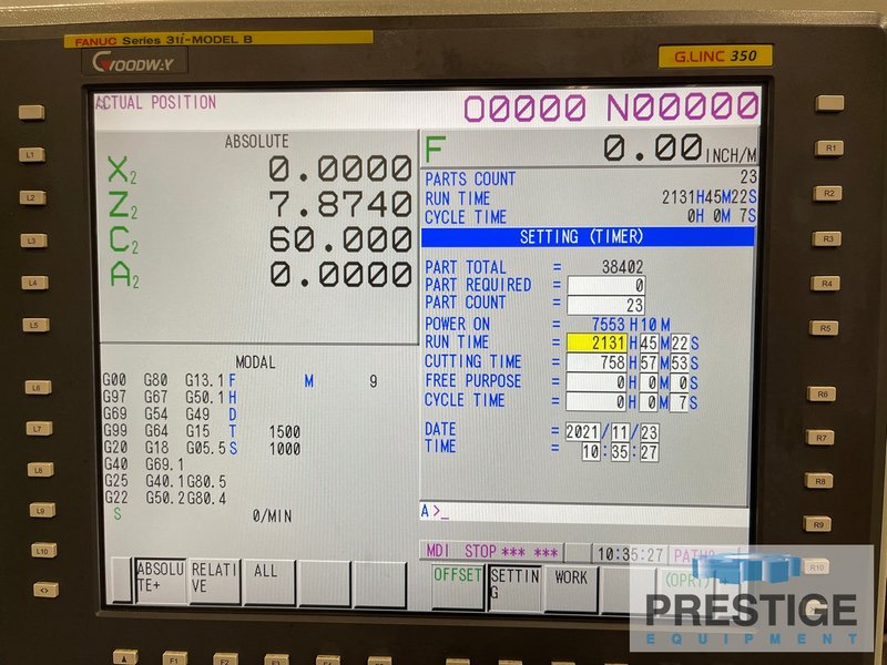 Yama Seiki GTZ-2600Y, (2) 16 Station Turrets with Milling, Y-Axis, Fanuc CNC, 1000 PSI, Probe, 2017, #31769