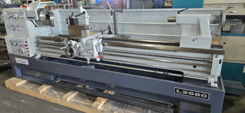 26" x 80" cc, FICOM, #L2680, 3J, 4J, FP, TA, SR, FR, CL, DRO, QCTP, 10 HP, New   Our stock number: 7202