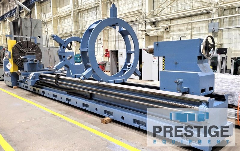 Guruptze Super-BT, 63" Swing, 75" in Gap, 314" CC,  400 RPM, 39.37" 4-Jaw Chuck, Threading, Taper Attach., 50HP, #31649