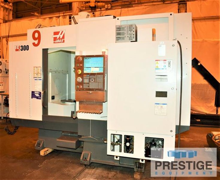 HAAS EC-300, (2) 11.8" Pallets, Full 4th Axis, X-20", Y-18", Z-14", 12000 RPM, 24-ATC, 300 PSI Coolant, 2013 #32370