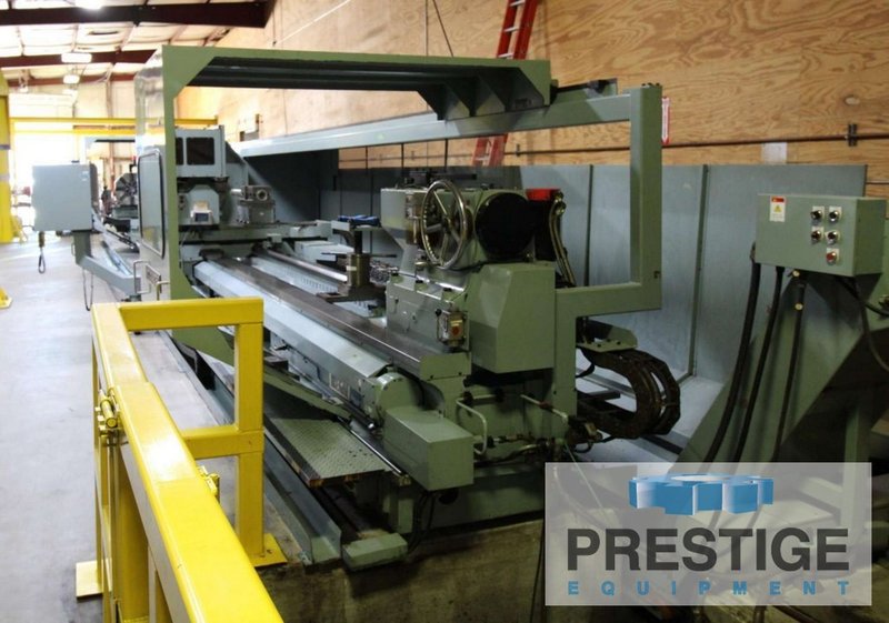 Ikegai, 56" x 240"/157", Fanuc 18T CNC, 11" Bore, Front & Rear Turrets, Front & Rear Chucks,  Boring Bar Attch., #43299