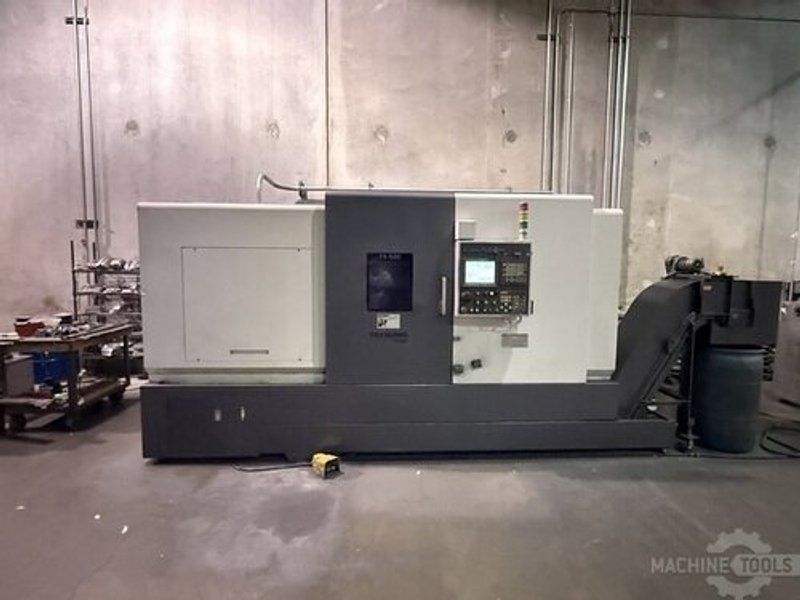 Takisawa TX-50C CNC Lathe, Takisawa Turn-i Fanuc control, 12” chuck, 5” spdl bore, 21.7” max turn diam x 27.6 max turn length, 5” hole thru spdl, 35 HP, 2000 RPM, prgm tlsk, CC, 2014
