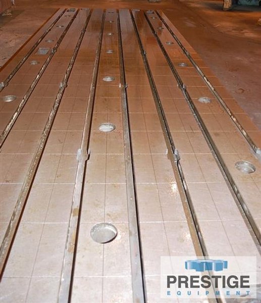 78" x 236" x 15.74" Thick T-Slotted Floor Plate, 8-Slots, Cast Iron, Matched, #30255