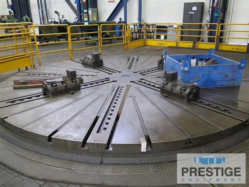 Schiess VKE 500/900,197" Table, 355" Swing, Openside, Live Spindle, 100 Ton Cap.,120HP, Fanuc 18-TB, #25414
