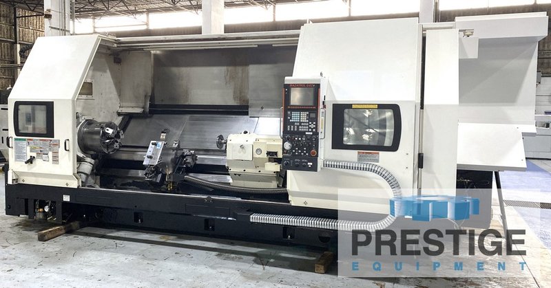 Mazak Slant Turn 50N CNC Lathe, 31" x 118", 16" 3-Jaw, 15-Pos. Trt, HP Cool, Probe, Stdy Rest, Mazatrol 640T, #32751
