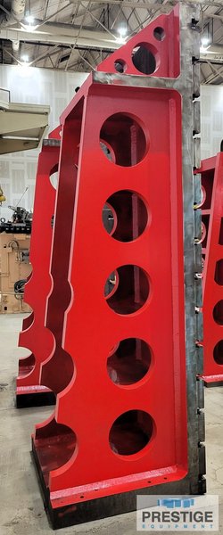 (2) 112" x 35.75" x 36.75" Heavy Duty Cast Angle Plates, T-Slotted, Ref# 43178
