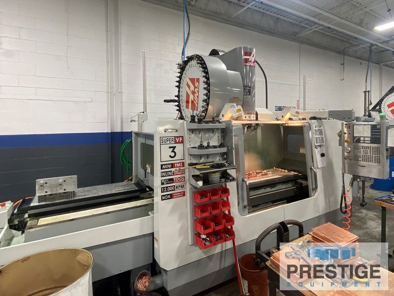 HAAS VF-3SSAPC X-40", Y-20", 12,000 RPM, 40 Station Side Mounted ATC, 4-Station Pallet Changer, Prog. Coolant,  #32266