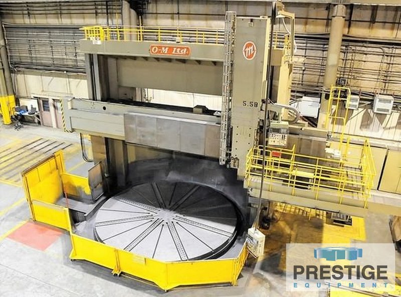 216" O-M Ltd. TMD 55/60N, 236" Max Dia., 145" U/R, 66T Tbl Cap., .3-45 RPM, Fanuc 18-TB Ctrl, 1995, #32264