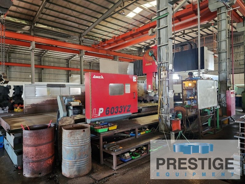 Awea LP6033YZ 5-Face, 60 ATC, X-236", Y-157", 137" Btwn Columns, Rt Angle, Head, Fanuc 18i-MB, 2009, #43021