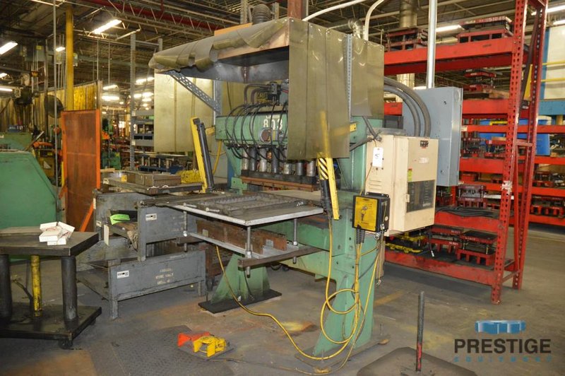 (7) Head Welder, (2) 85 KVA Transfomers Roman, 32" Wide Jig Set, Entron Weld Controls, 1/4" Diameter, #31103