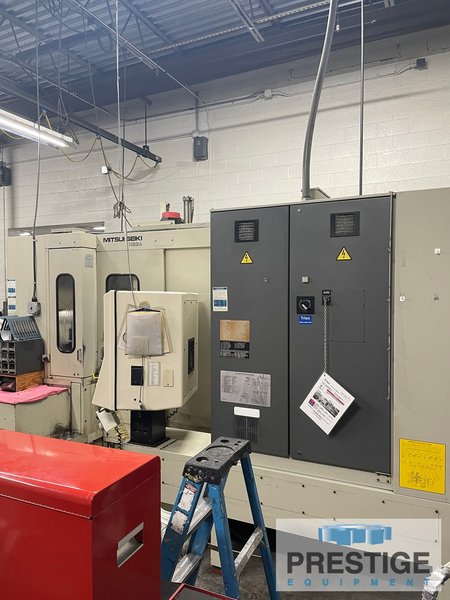 Mitsui Seiki HS3A 4-Axis, X-21.6", 15.7" Pallets, 6000 RPM, Fanuc 15M, 32 ATC, Chip Conveyor, #31949