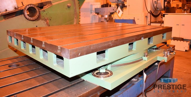 60" X 84" Giddings & Lewis Air Lift Rotary Table, 25,000 Lb Capacity, 4-Position Shot Pin, #31108