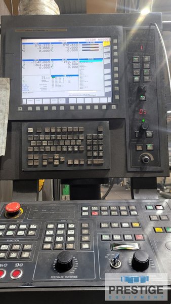 Hankook VTC125E, 49" Table, 63" Swing, 55" U.R, 8.6" x 8.6" Ram, C-Axis, Milling, 24 ATC, Fanuc 32iA CNC, 2015, #43434
