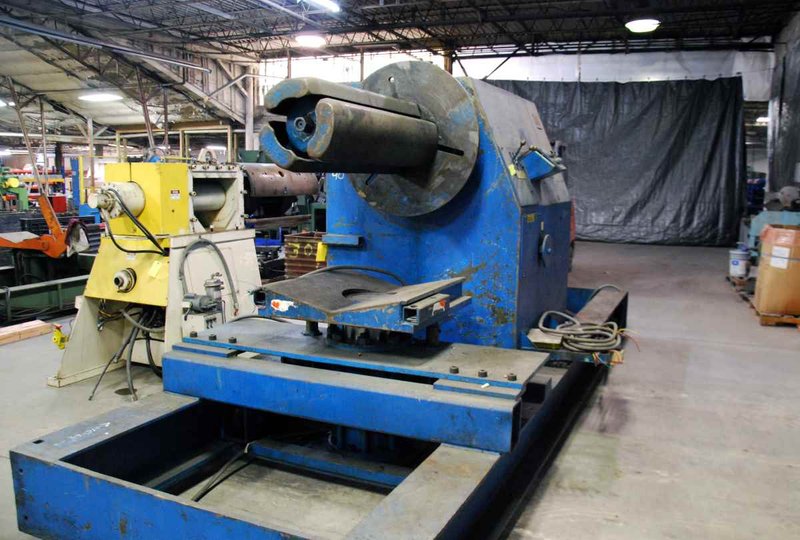 20,000 Lb. x 36″ AMERICAN STEEL LINE Single Uncoiler w/Coil Car