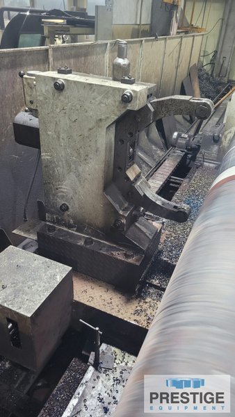 Hankook Dynaturn, 62" Swing, 472" C.C, 500 RPM, 3 Hyd. Steady Rests, Hyd. Follow Rest, Fanuc 32i-A, 60 HP, 2015, #43366