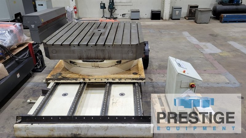 Rusach 96" x 96" Infeeding CNC Rotary Table w/96" Infeed, 1 Degree Indexing, Multi Axis Control, 2013, #43138