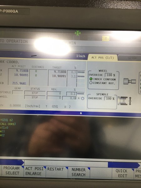 Okuma GI-10N II CNC INTERNAL GRINDER, NEW 2018 (MACHINE IS IN LIKE NEW CONDITION)