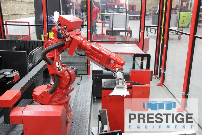 Amada EG 6013 AR Robotic Bend Cell, 67 Ton, 53" Bend Length, Auto Tool Changer, 7-Axis Robot, 2017 #32717