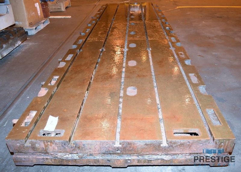 60" x 218.75" T-Slotted, 10" Thick, 5 T-Slots, Leveling Bolts,  Cast Iron #30974