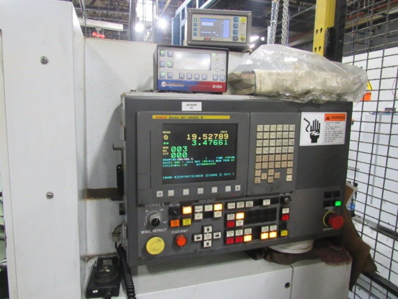 MITSUBISHI PD32-50A CNC ANGLEHEAD CYLINDRICAL GRINDER, NEW 2013, Fanuc Series 32i-B CNC Control, Rotary Dresser, SBS Auto Wheel Balancing, In-Process Sizing Gauge, Lateral Locating (Shoulder Gauge)