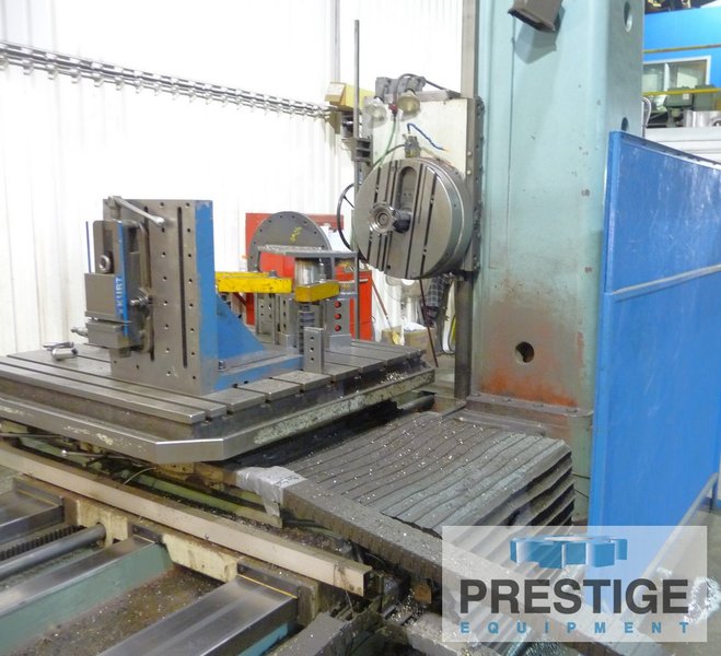 3.9" Tos W100A, X-63", Y-44", Z-49", W-35", 49" x 49" Tbl, 7 - 1120 RPM, 3-Axis DRO, Facing Head, #43544