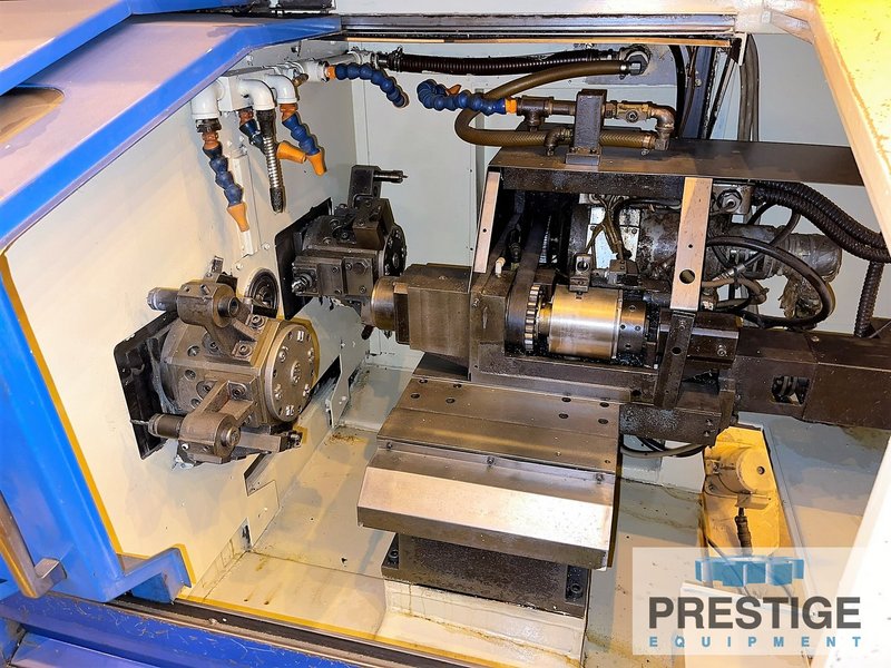 Tsugami NP-32, 1.26" Diameter, Twin 8-Position Turrets, Live Milling, Pickoff, LNS Bar Feed, Fanuc 0T S/N 9036, #29774