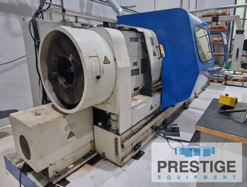 Poreba TRP93x3M, 36" Swing, 11" Bore, 118" C.C, F/R Chucks, 1400 RPM, Steady Rests, Siemens 840D, 2008, #42985