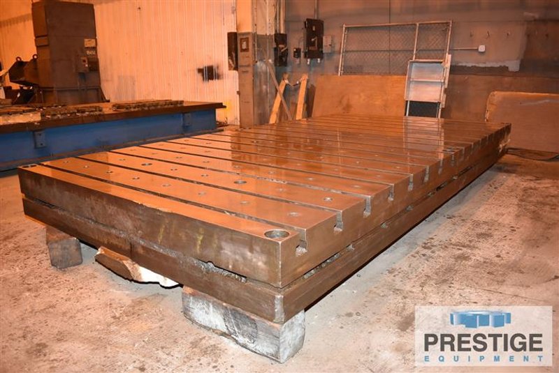 96" x 96" x 15" T-Slotted, 8 T-Slots on 12" Centers, 15" Thick, Cast Iron, Matched, 2-Available, #30434