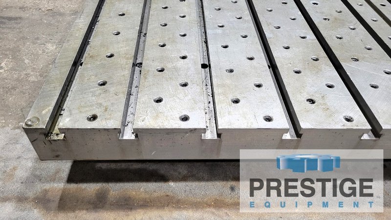 70.75" x 144" x 4" T-Slotted Fixture Plate, Steel, 12 T-Slots, 6.25" Center Distance, #43739