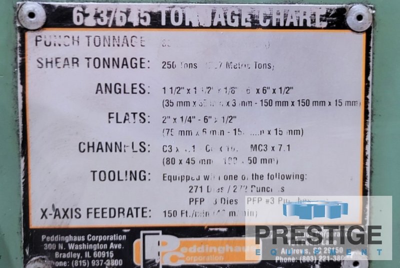 Peddinghaus AFPS 623L 6" x 6" x 1/2" CNC Anglemaster Punch & Shear Line , #43494
