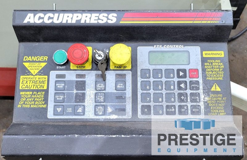 25 Ton Accurpress 7254 5-Axis CNC Press Brake, 48" Bend Length, 51" BH, 6" Stroke, ETS3000 5-Axis CNC, 2006 #44018
