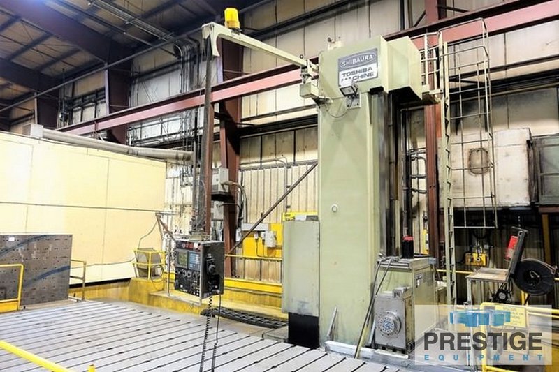 5.12" Toshiba BF-130A, X-295", Y-118", 180" x 156" T-Slotted Floor Plate, Fanuc 15-M CNC, 1997, #32262