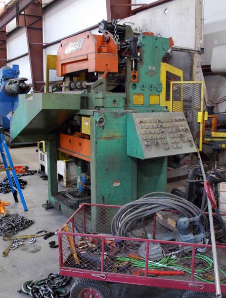 24" x .187" LITTELL Coil Flattener with Peeler, Crop Shear and Feeder